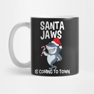 Santa Jaws is Coming to Town Mug